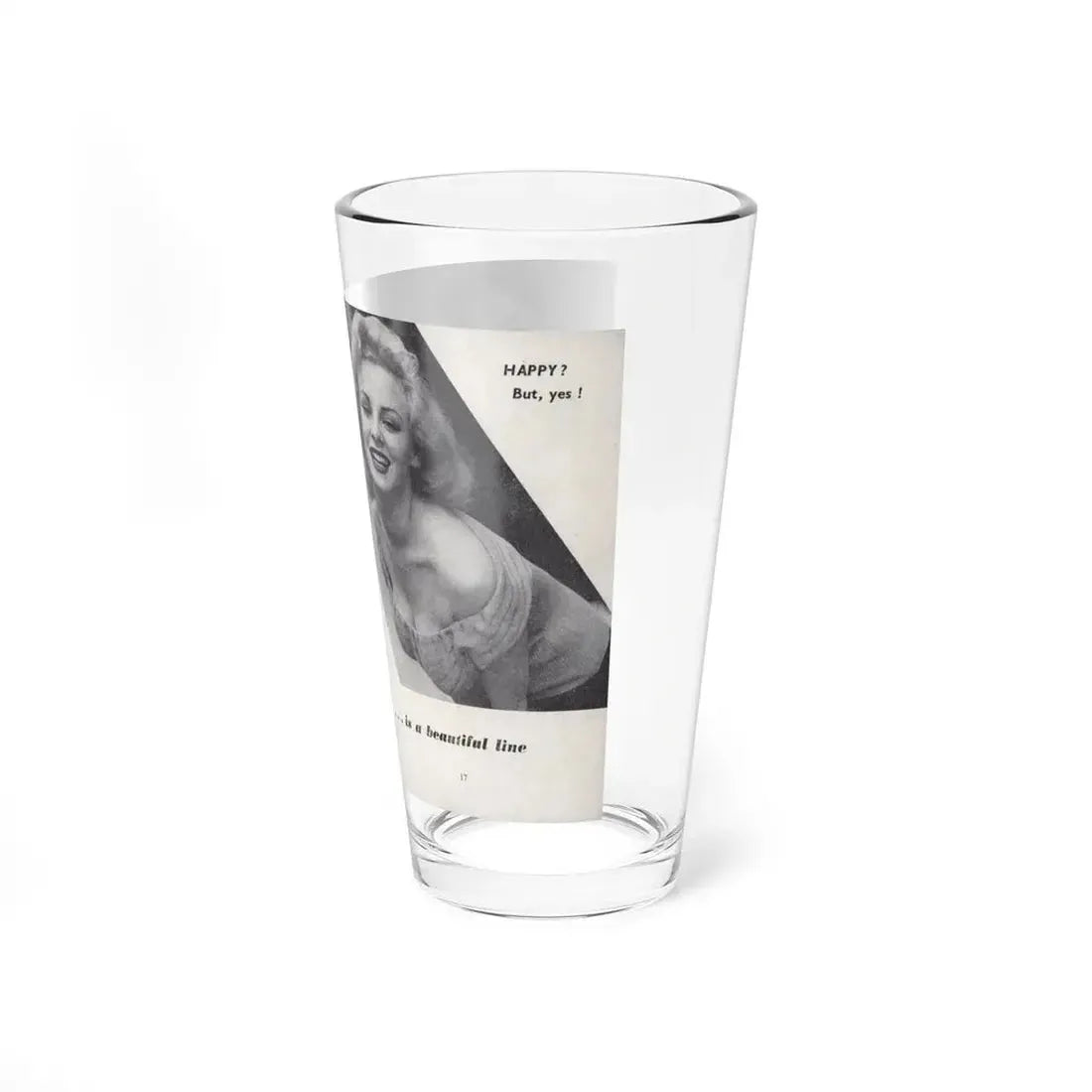 Norma Sykes #143 - 66 PHOTOGRAPHS OF Sabrina U.K. Pocket Mag. Pages 16 & 17 (Vintage Female Icon) Pint Glass 16oz - Go Mug Yourself