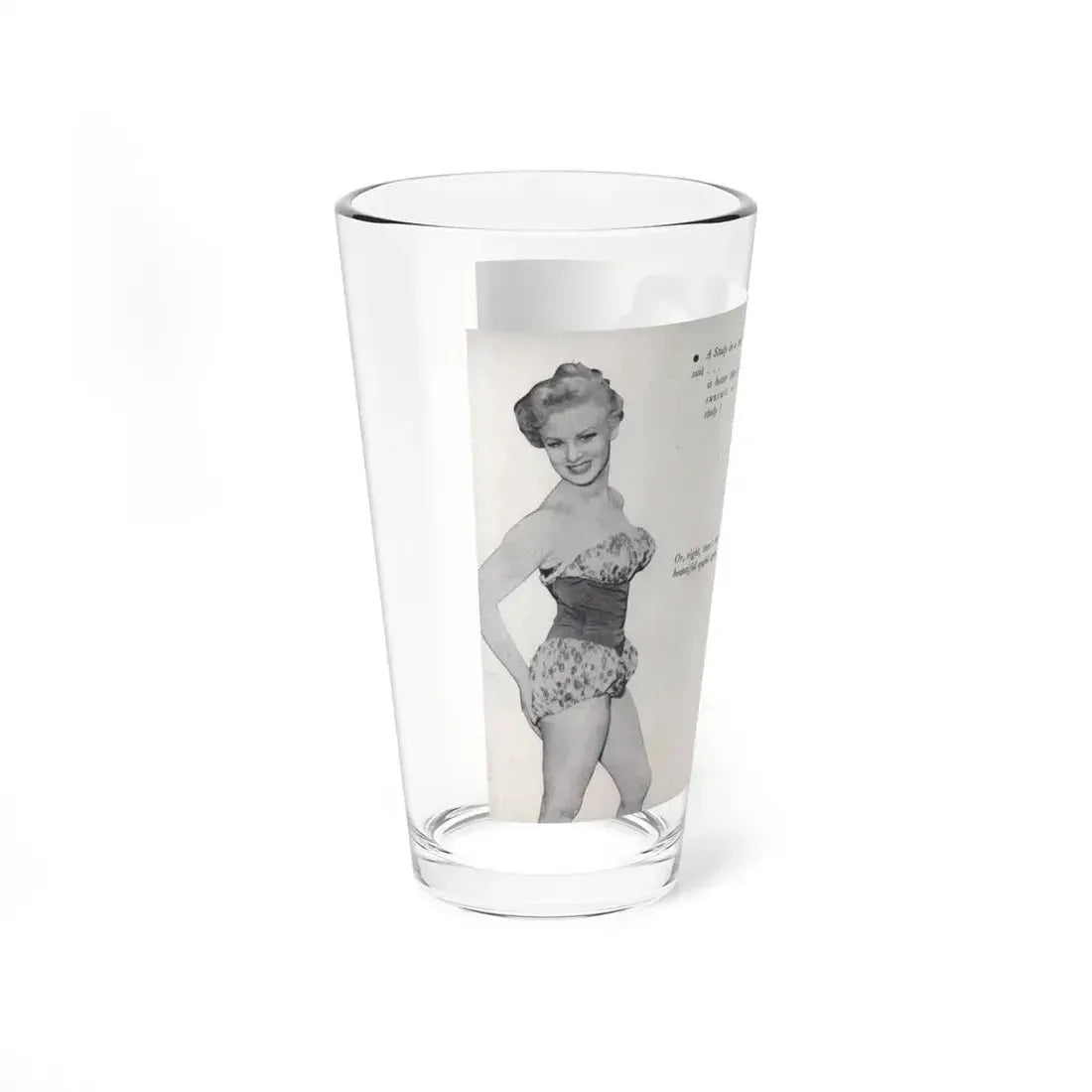 Norma Sykes #144 - 66 PHOTOGRAPHS OF Sabrina U.K. Pocket Mag. Pages 18 & 19 (Vintage Female Icon) Pint Glass 16oz - Go Mug Yourself