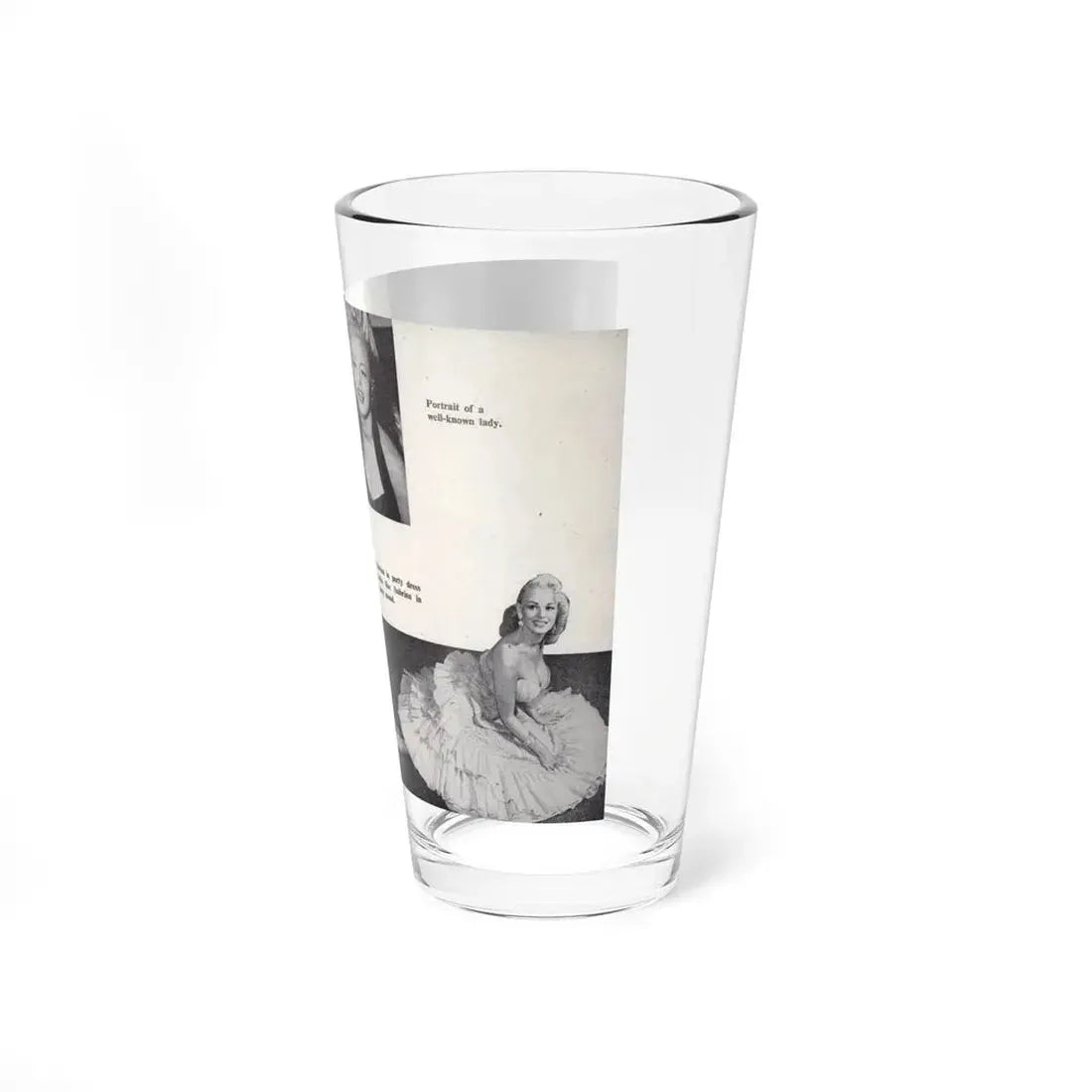 Norma Sykes #145 - 66 PHOTOGRAPHS OF Sabrina U.K. Pocket Mag. Pages 20 & 21 (Vintage Female Icon) Pint Glass 16oz - Go Mug Yourself