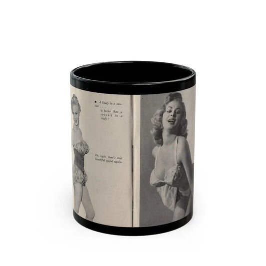Norma Sykes #145 - Scanned Mag. 66 Photos (Vintage Female Icon) Black Coffee Mug 11oz - Go Mug Yourself