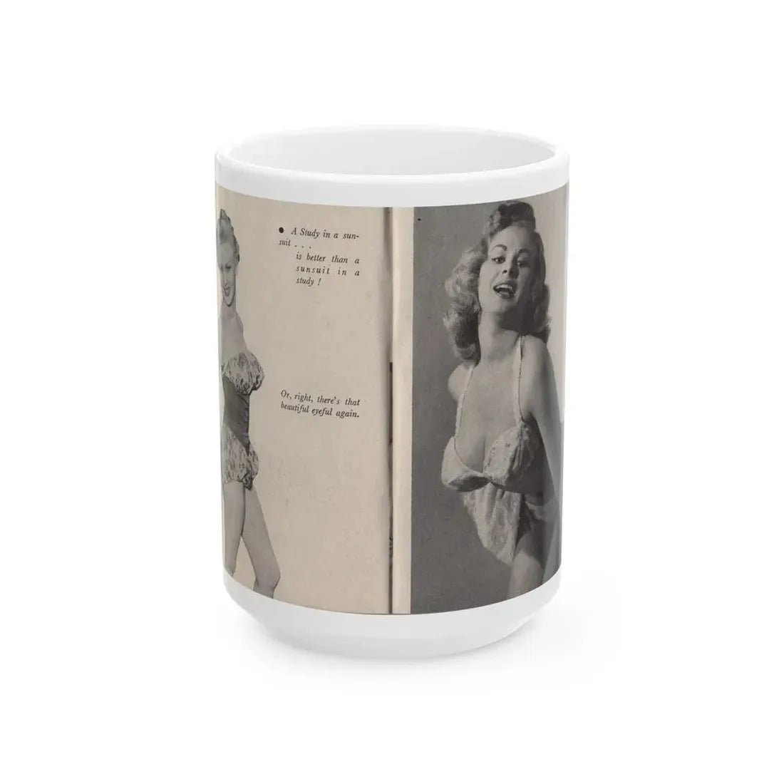 Norma Sykes #145 - Scanned Mag. 66 Photos (Vintage Female Icon) White Coffee Mug 15oz - Go Mug Yourself