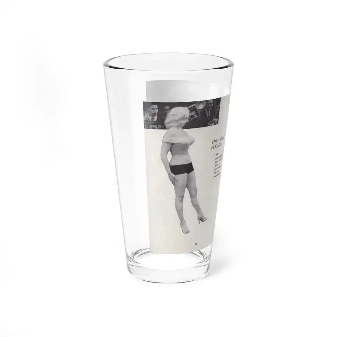 Norma Sykes #146 - 66 PHOTOGRAPHS OF Sabrina U.K. Pocket Mag. Pages 22 & 23 (Vintage Female Icon) Pint Glass 16oz - Go Mug Yourself