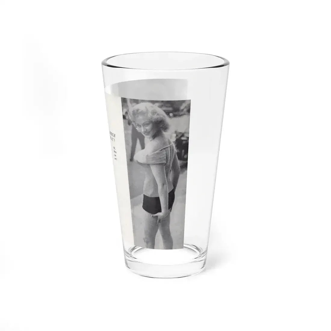 Norma Sykes #146 - 66 PHOTOGRAPHS OF Sabrina U.K. Pocket Mag. Pages 22 & 23 (Vintage Female Icon) Pint Glass 16oz - Go Mug Yourself