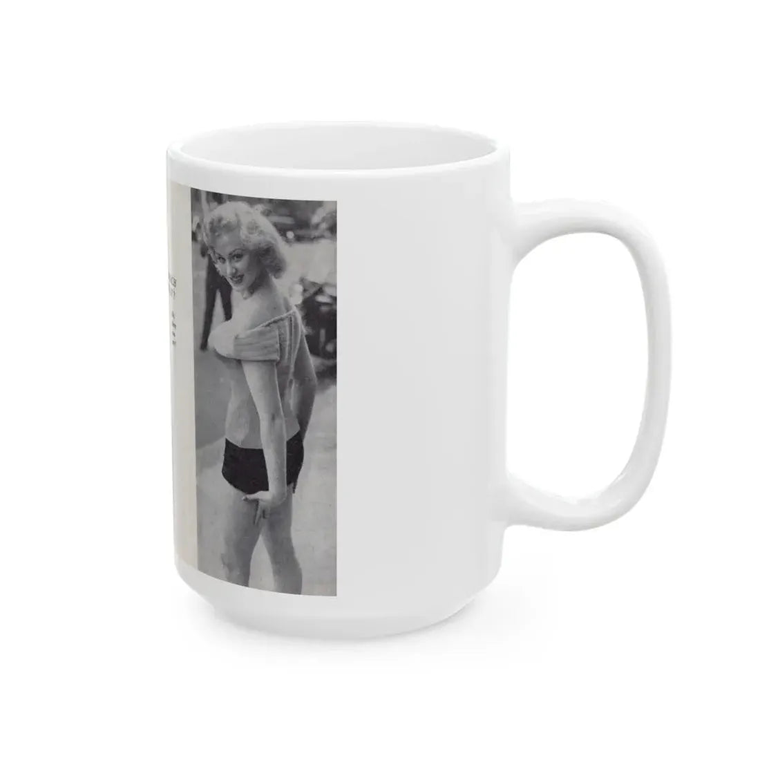 Norma Sykes #146 - 66 PHOTOGRAPHS OF Sabrina U.K. Pocket Mag. Pages 22 & 23 (Vintage Female Icon) White Coffee Mug - Go Mug Yourself