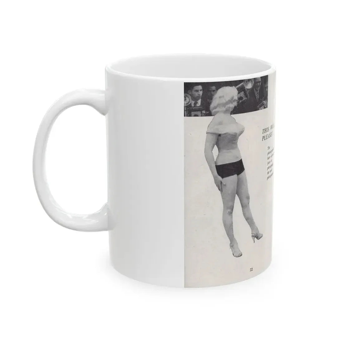 Norma Sykes #146 - 66 PHOTOGRAPHS OF Sabrina U.K. Pocket Mag. Pages 22 & 23 (Vintage Female Icon) White Coffee Mug - Go Mug Yourself