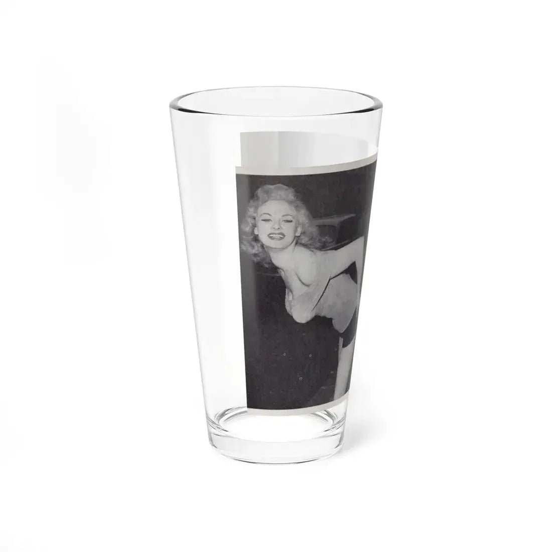 Norma Sykes #147 - 66 PHOTOGRAPHS OF Sabrina U.K. Pocket Mag. Pages 24 & 25 (Vintage Female Icon) Pint Glass 16oz - Go Mug Yourself