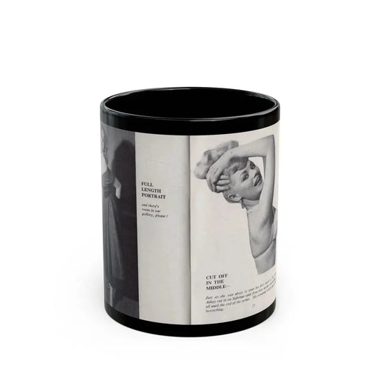 Norma Sykes #148 - 66 PHOTOGRAPHS OF Sabrina U.K. Pocket Mag. Pages 26 & 27 (Vintage Female Icon) Black Coffee Mug 11oz - Go Mug Yourself
