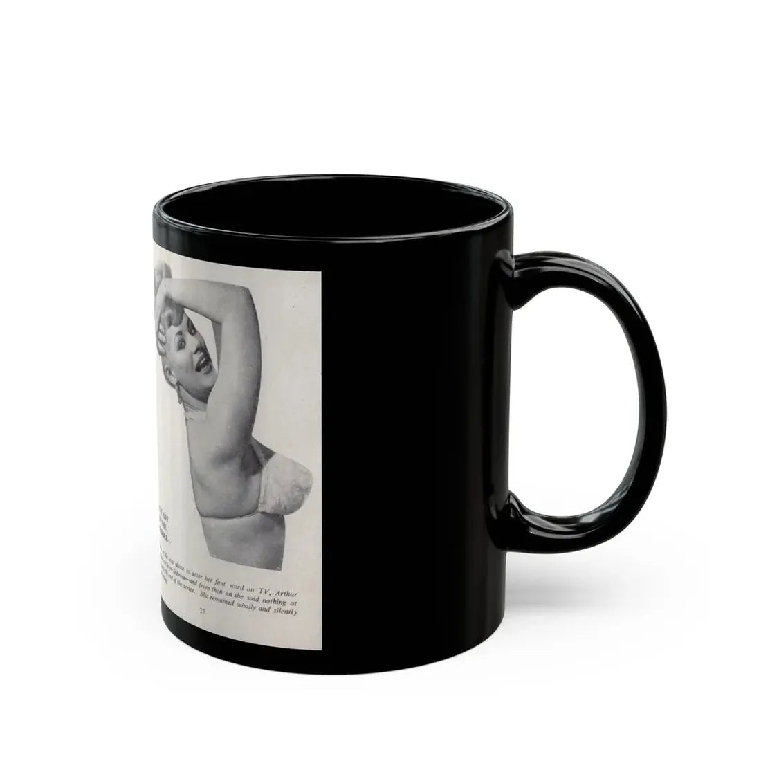Norma Sykes #148 - 66 PHOTOGRAPHS OF Sabrina U.K. Pocket Mag. Pages 26 & 27 (Vintage Female Icon) Black Coffee Mug - Go Mug Yourself