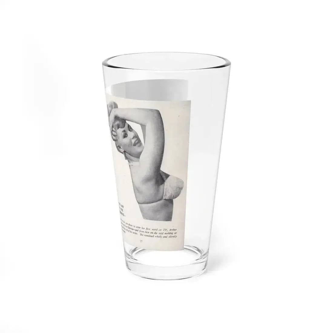 Norma Sykes #148 - 66 PHOTOGRAPHS OF Sabrina U.K. Pocket Mag. Pages 26 & 27 (Vintage Female Icon) Pint Glass 16oz - Go Mug Yourself