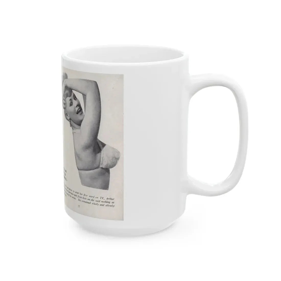 Norma Sykes #148 - 66 PHOTOGRAPHS OF Sabrina U.K. Pocket Mag. Pages 26 & 27 (Vintage Female Icon) White Coffee Mug - Go Mug Yourself