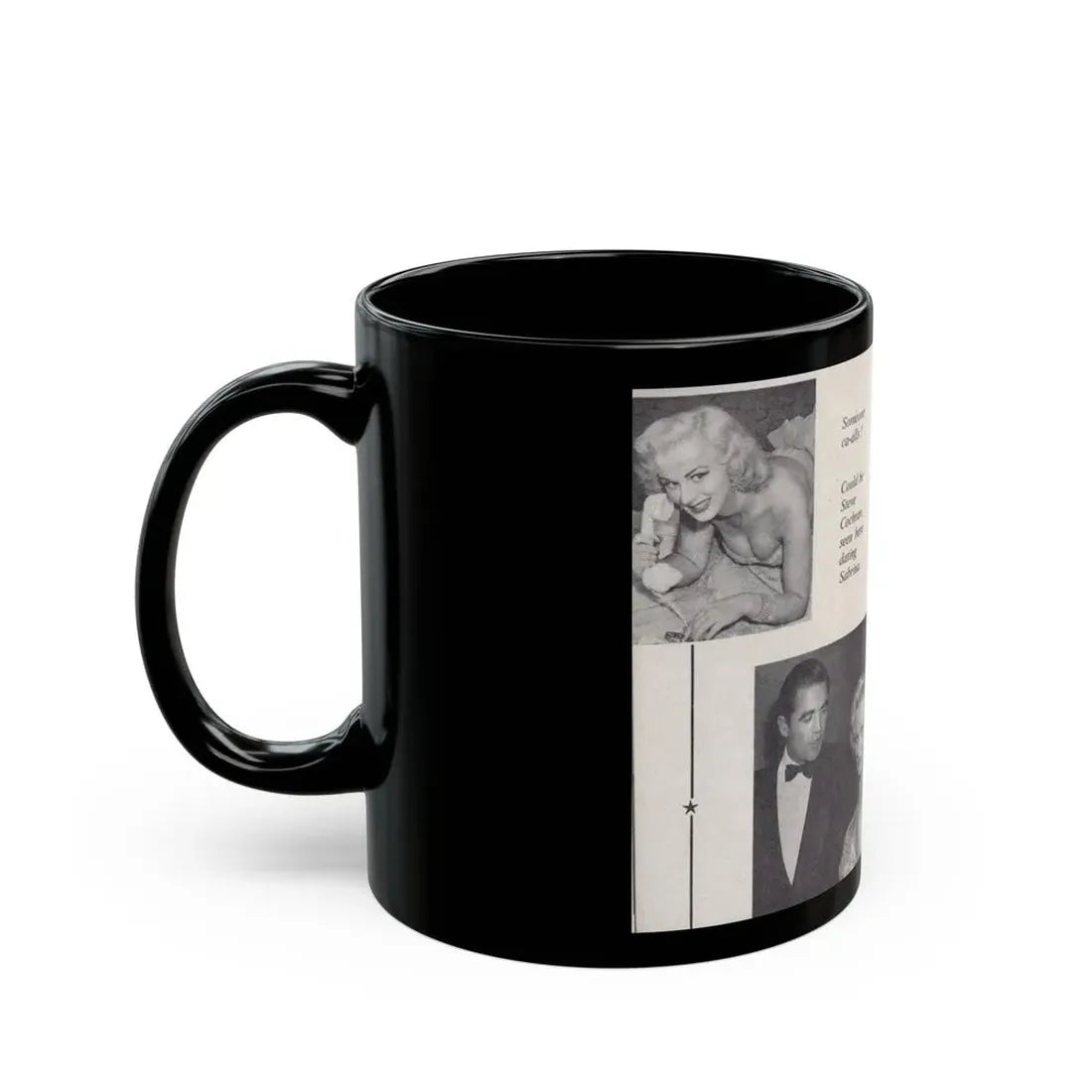 Norma Sykes #149 - 66 PHOTOGRAPHS OF Sabrina U.K. Pocket Mag. Pages 28 & 29 (Vintage Female Icon) Black Coffee Mug - Go Mug Yourself
