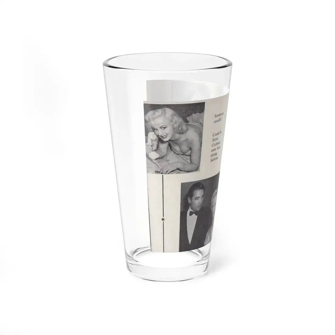 Norma Sykes #149 - 66 PHOTOGRAPHS OF Sabrina U.K. Pocket Mag. Pages 28 & 29 (Vintage Female Icon) Pint Glass 16oz - Go Mug Yourself