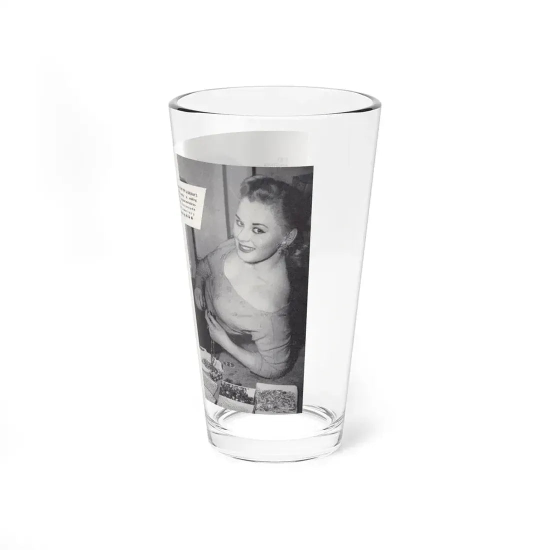 Norma Sykes #150 - 66 PHOTOGRAPHS OF Sabrina U.K. Pocket Mag. Pages 30 & 31 (Vintage Female Icon) Pint Glass 16oz - Go Mug Yourself