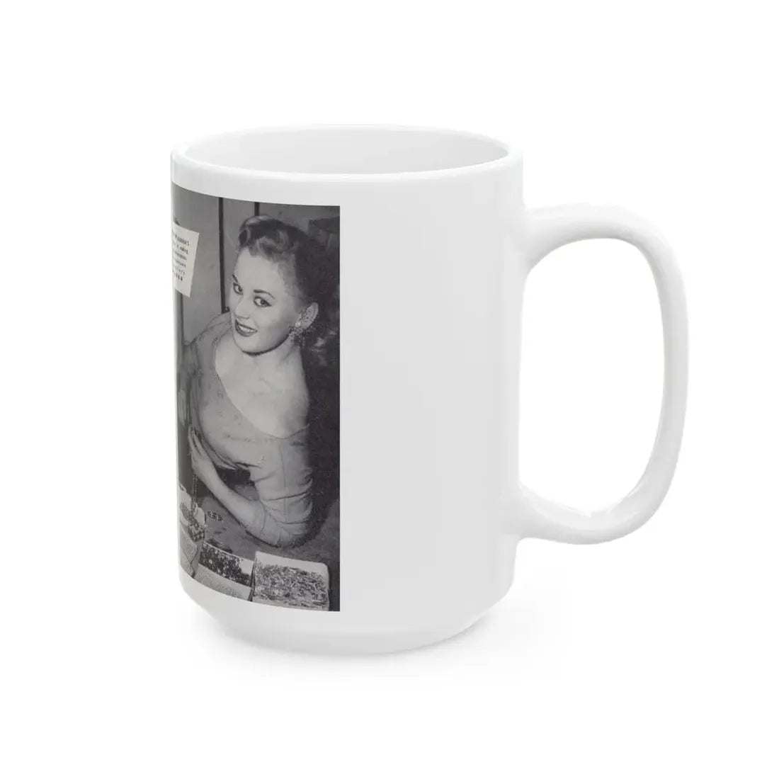 Norma Sykes #150 - 66 PHOTOGRAPHS OF Sabrina U.K. Pocket Mag. Pages 30 & 31 (Vintage Female Icon) White Coffee Mug - Go Mug Yourself