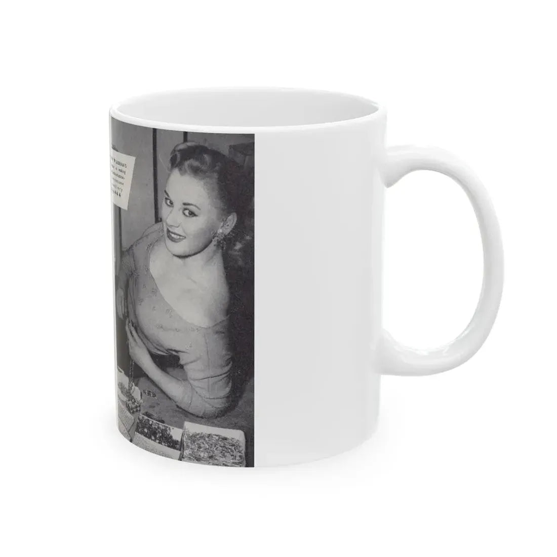Norma Sykes #150 - 66 PHOTOGRAPHS OF Sabrina U.K. Pocket Mag. Pages 30 & 31 (Vintage Female Icon) White Coffee Mug - Go Mug Yourself