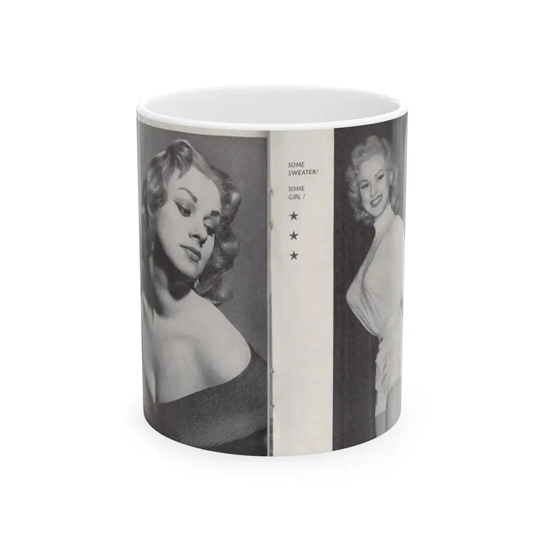 Norma Sykes #151 - 66 PHOTOGRAPHS OF Sabrina U.K. Pocket Mag. Pages 32 & 33 (Vintage Female Icon) White Coffee Mug 11oz - Go Mug Yourself