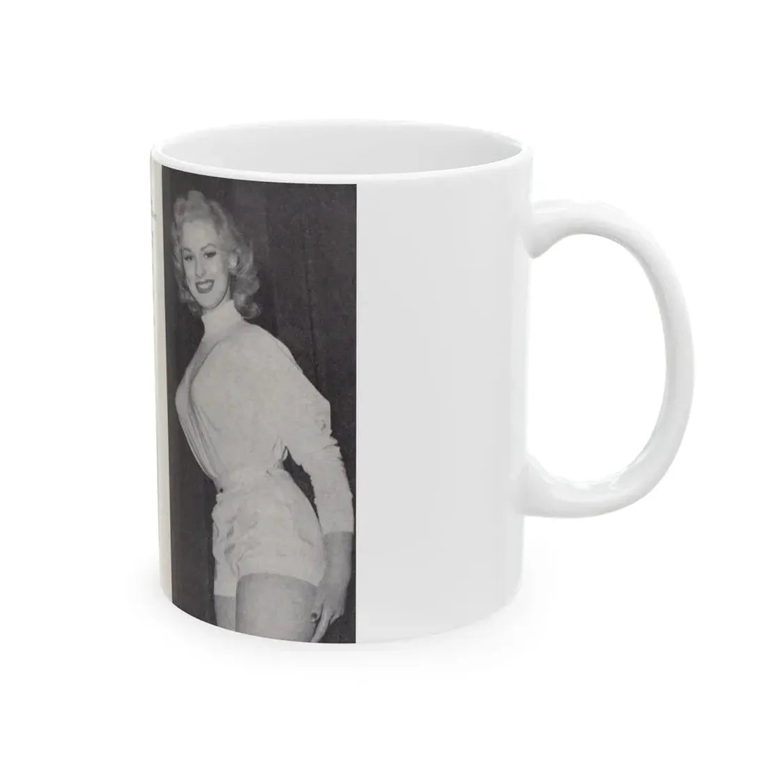 Norma Sykes #151 - 66 PHOTOGRAPHS OF Sabrina U.K. Pocket Mag. Pages 32 & 33 (Vintage Female Icon) White Coffee Mug - Go Mug Yourself