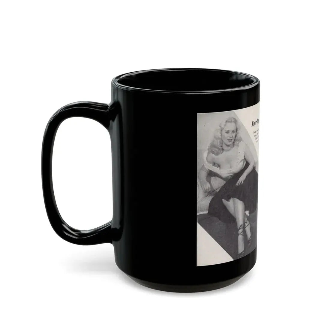 Norma Sykes #153 - 66 PHOTOGRAPHS OF Sabrina U.K. Pocket Mag. Pages 36 & 37 (Vintage Female Icon) Black Coffee Mug - Go Mug Yourself