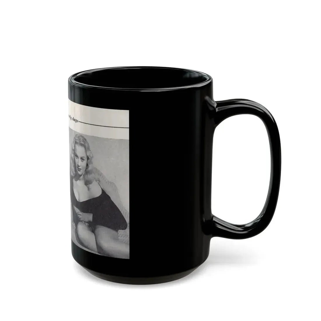 Norma Sykes #154 - 66 PHOTOGRAPHS OF Sabrina U.K. Pocket Mag. Pages 38 & 39 (Vintage Female Icon) Black Coffee Mug - Go Mug Yourself