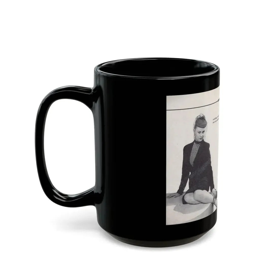 Norma Sykes #154 - 66 PHOTOGRAPHS OF Sabrina U.K. Pocket Mag. Pages 38 & 39 (Vintage Female Icon) Black Coffee Mug - Go Mug Yourself