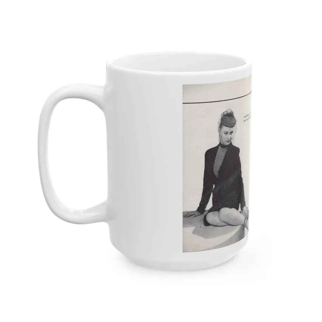 Norma Sykes #154 - 66 PHOTOGRAPHS OF Sabrina U.K. Pocket Mag. Pages 38 & 39 (Vintage Female Icon) White Coffee Mug - Go Mug Yourself