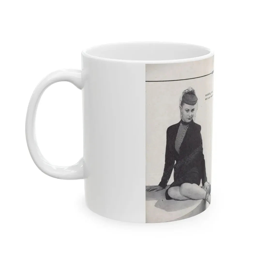 Norma Sykes #154 - 66 PHOTOGRAPHS OF Sabrina U.K. Pocket Mag. Pages 38 & 39 (Vintage Female Icon) White Coffee Mug - Go Mug Yourself
