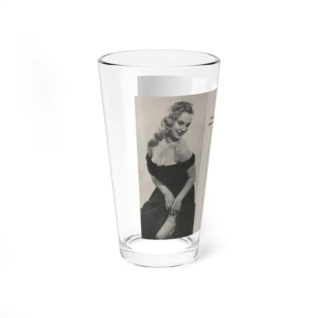 Norma Sykes #155 - 66 PHOTOGRAPHS OF Sabrina U.K. Pocket Mag. Pages 40 & 41 (Vintage Female Icon) Pint Glass 16oz - Go Mug Yourself