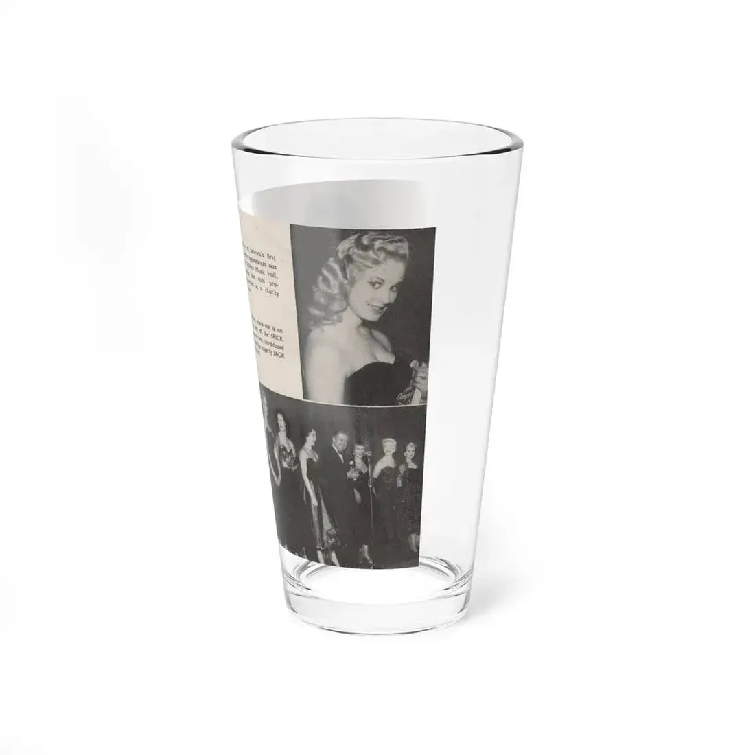 Norma Sykes #155 - 66 PHOTOGRAPHS OF Sabrina U.K. Pocket Mag. Pages 40 & 41 (Vintage Female Icon) Pint Glass 16oz - Go Mug Yourself