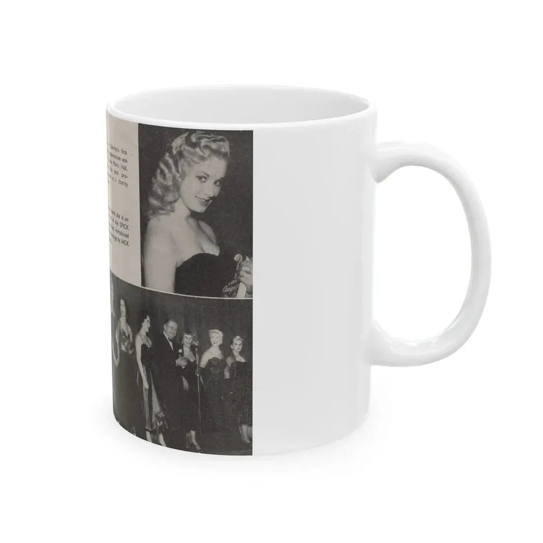 Norma Sykes #155 - 66 PHOTOGRAPHS OF Sabrina U.K. Pocket Mag. Pages 40 & 41 (Vintage Female Icon) White Coffee Mug - Go Mug Yourself