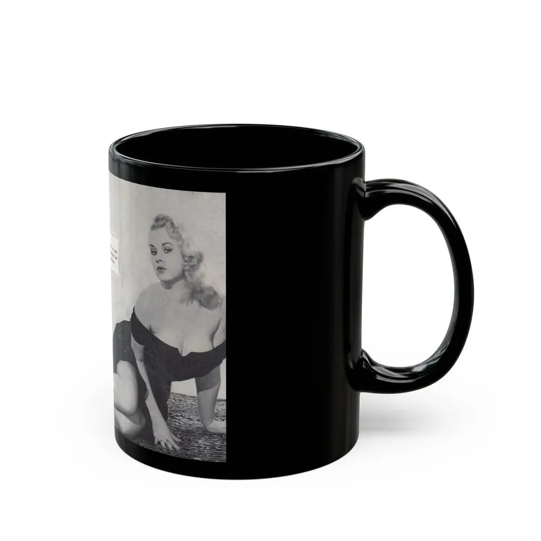 Norma Sykes #156 - 66 PHOTOGRAPHS OF Sabrina U.K. Pocket Mag. Pages 42 & 43 (Vintage Female Icon) Black Coffee Mug - Go Mug Yourself