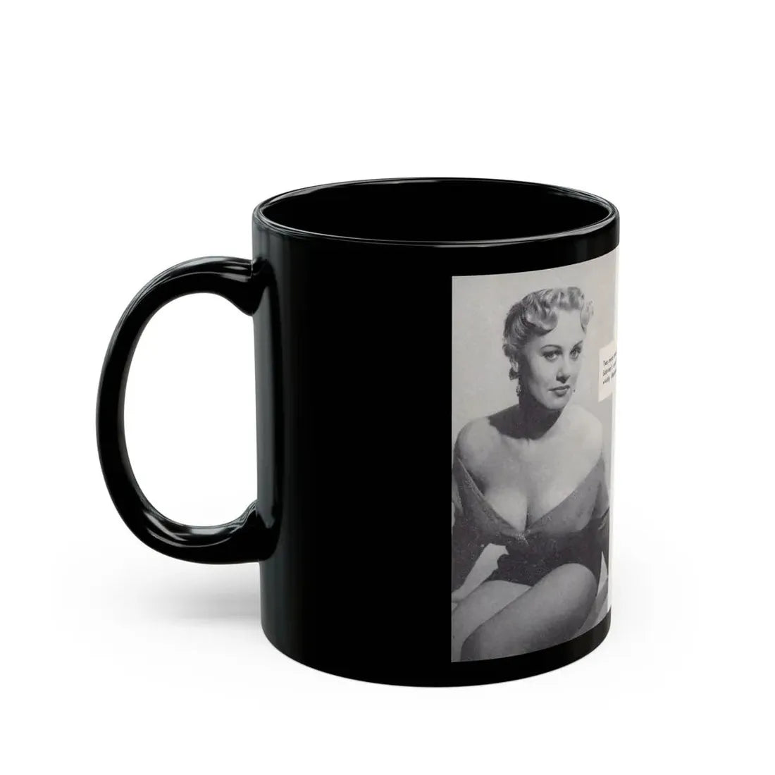 Norma Sykes #156 - 66 PHOTOGRAPHS OF Sabrina U.K. Pocket Mag. Pages 42 & 43 (Vintage Female Icon) Black Coffee Mug - Go Mug Yourself