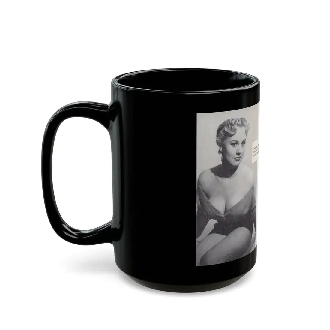 Norma Sykes #156 - 66 PHOTOGRAPHS OF Sabrina U.K. Pocket Mag. Pages 42 & 43 (Vintage Female Icon) Black Coffee Mug - Go Mug Yourself
