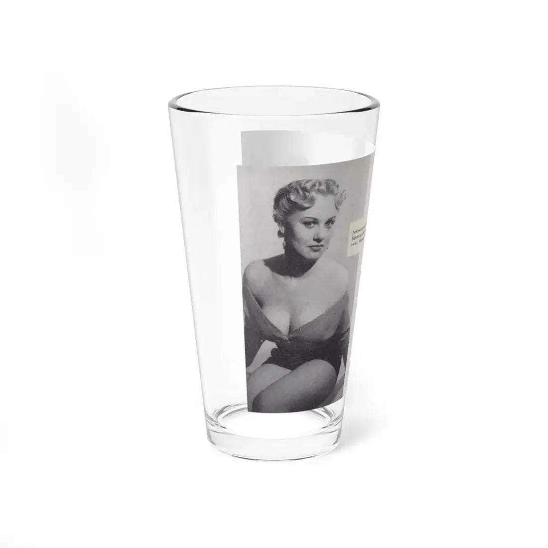Norma Sykes #156 - 66 PHOTOGRAPHS OF Sabrina U.K. Pocket Mag. Pages 42 & 43 (Vintage Female Icon) Pint Glass 16oz - Go Mug Yourself