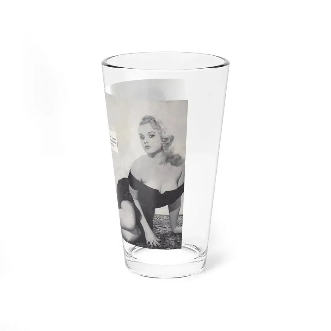 Norma Sykes #156 - 66 PHOTOGRAPHS OF Sabrina U.K. Pocket Mag. Pages 42 & 43 (Vintage Female Icon) Pint Glass 16oz - Go Mug Yourself