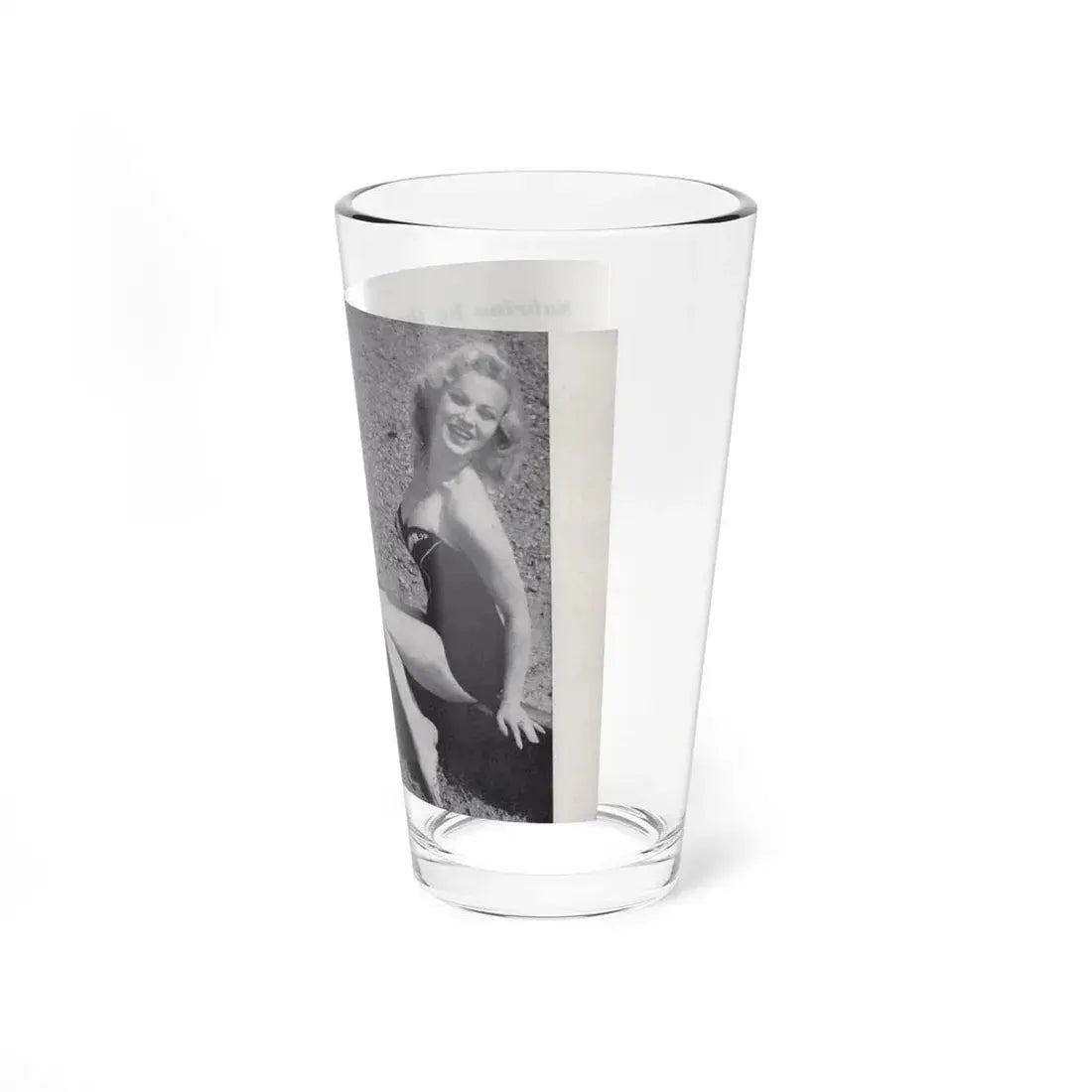 Norma Sykes #158 - 66 PHOTOGRAPHS OF Sabrina U.K. Pocket Mag. Pages 46 & 47 (Vintage Female Icon) Pint Glass 16oz - Go Mug Yourself