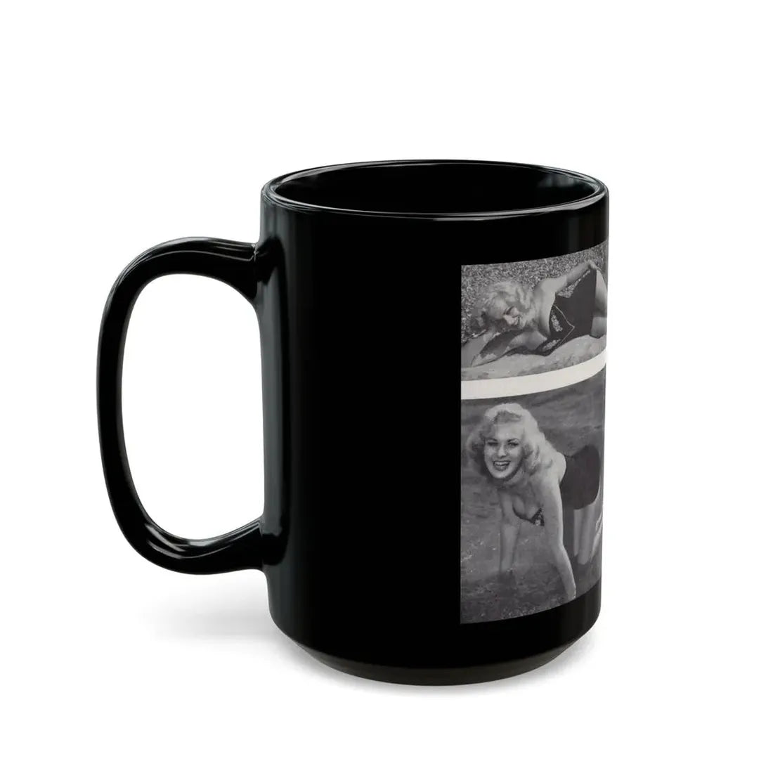 Norma Sykes #159 - 66 PHOTOGRAPHS OF Sabrina U.K. Pocket Mag. Pages 48 & 49 (Vintage Female Icon) Black Coffee Mug - Go Mug Yourself