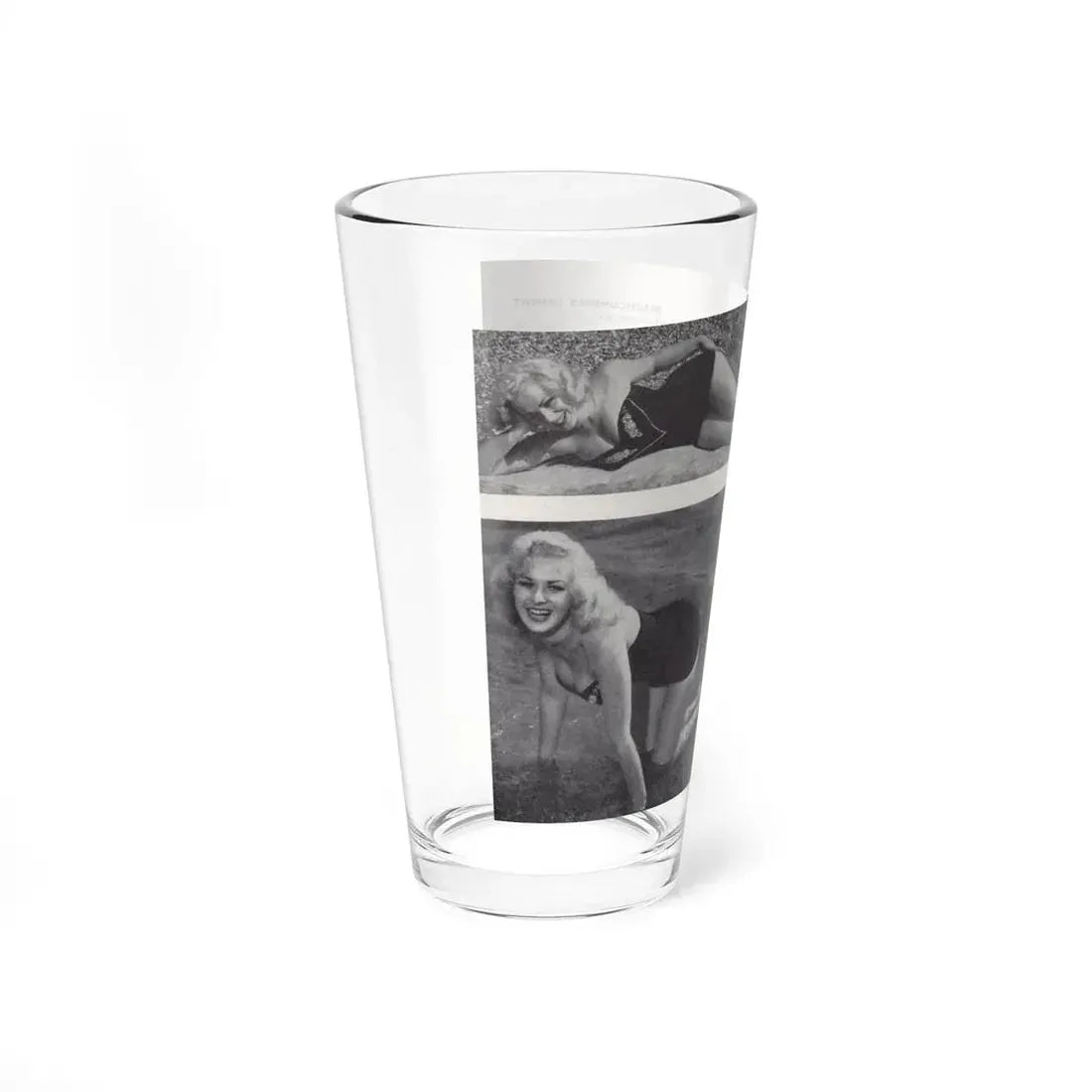 Norma Sykes #159 - 66 PHOTOGRAPHS OF Sabrina U.K. Pocket Mag. Pages 48 & 49 (Vintage Female Icon) Pint Glass 16oz - Go Mug Yourself