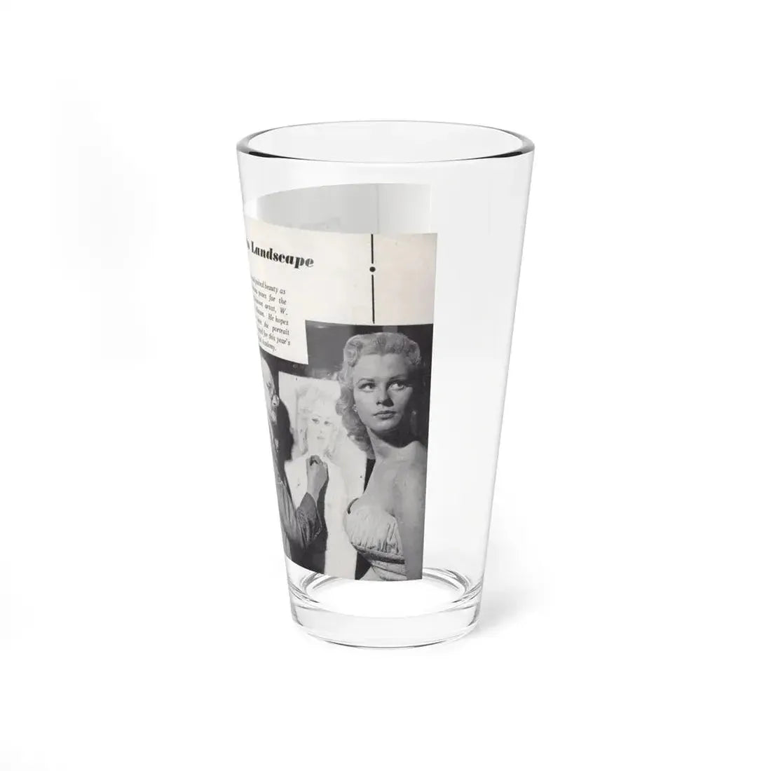 Norma Sykes #160 - 66 PHOTOGRAPHS OF Sabrina U.K. Pocket Mag. Pages 50 & 51 (Vintage Female Icon) Pint Glass 16oz - Go Mug Yourself