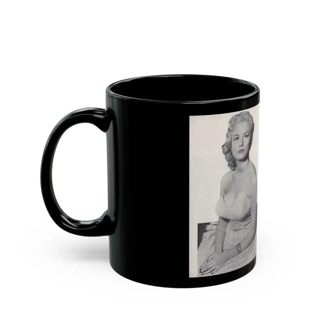 Norma Sykes #161 - 66 PHOTOGRAPHS OF Sabrina U.K. Pocket Mag. Pages 52 & 53 (Vintage Female Icon) Black Coffee Mug - Go Mug Yourself