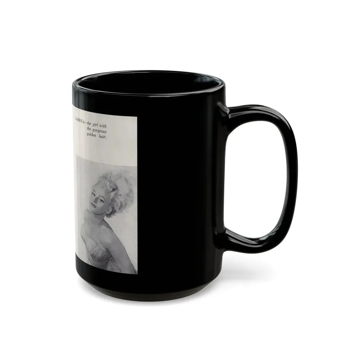 Norma Sykes #161 - 66 PHOTOGRAPHS OF Sabrina U.K. Pocket Mag. Pages 52 & 53 (Vintage Female Icon) Black Coffee Mug - Go Mug Yourself