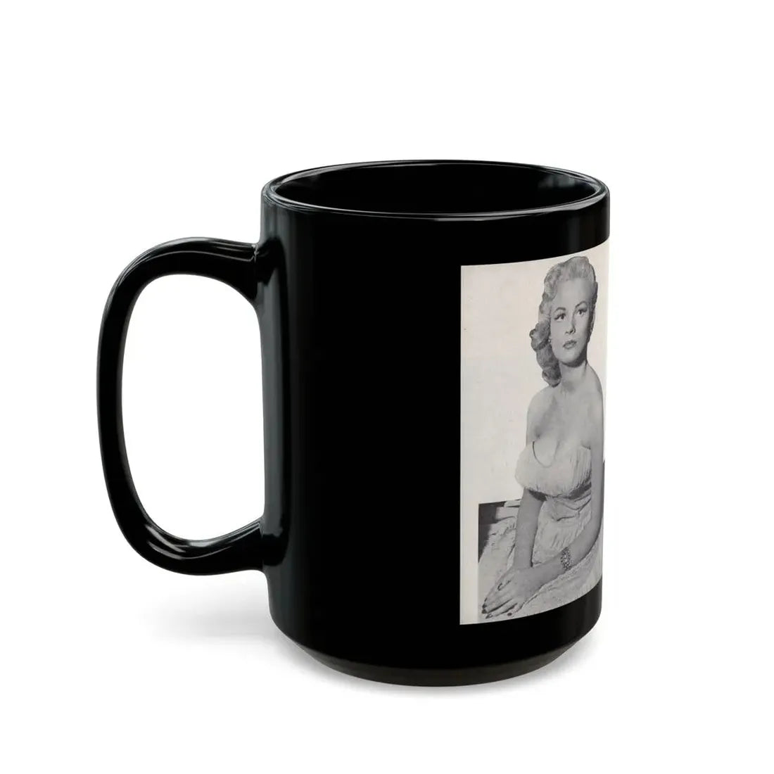 Norma Sykes #161 - 66 PHOTOGRAPHS OF Sabrina U.K. Pocket Mag. Pages 52 & 53 (Vintage Female Icon) Black Coffee Mug - Go Mug Yourself
