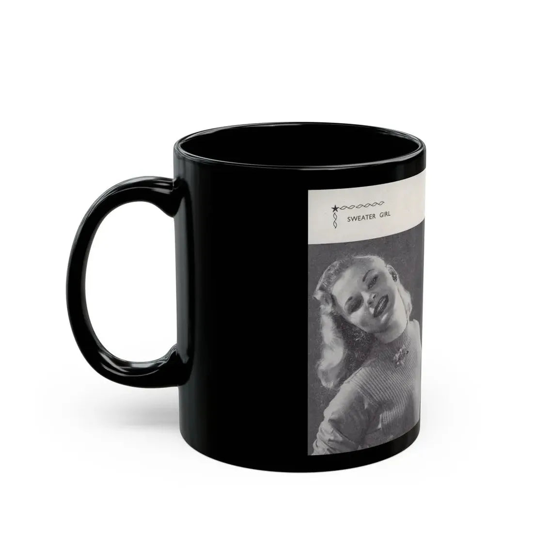 Norma Sykes #163 - 66 PHOTOGRAPHS OF Sabrina U.K. Pocket Mag. Pages 56 & 57 (Vintage Female Icon) Black Coffee Mug - Go Mug Yourself