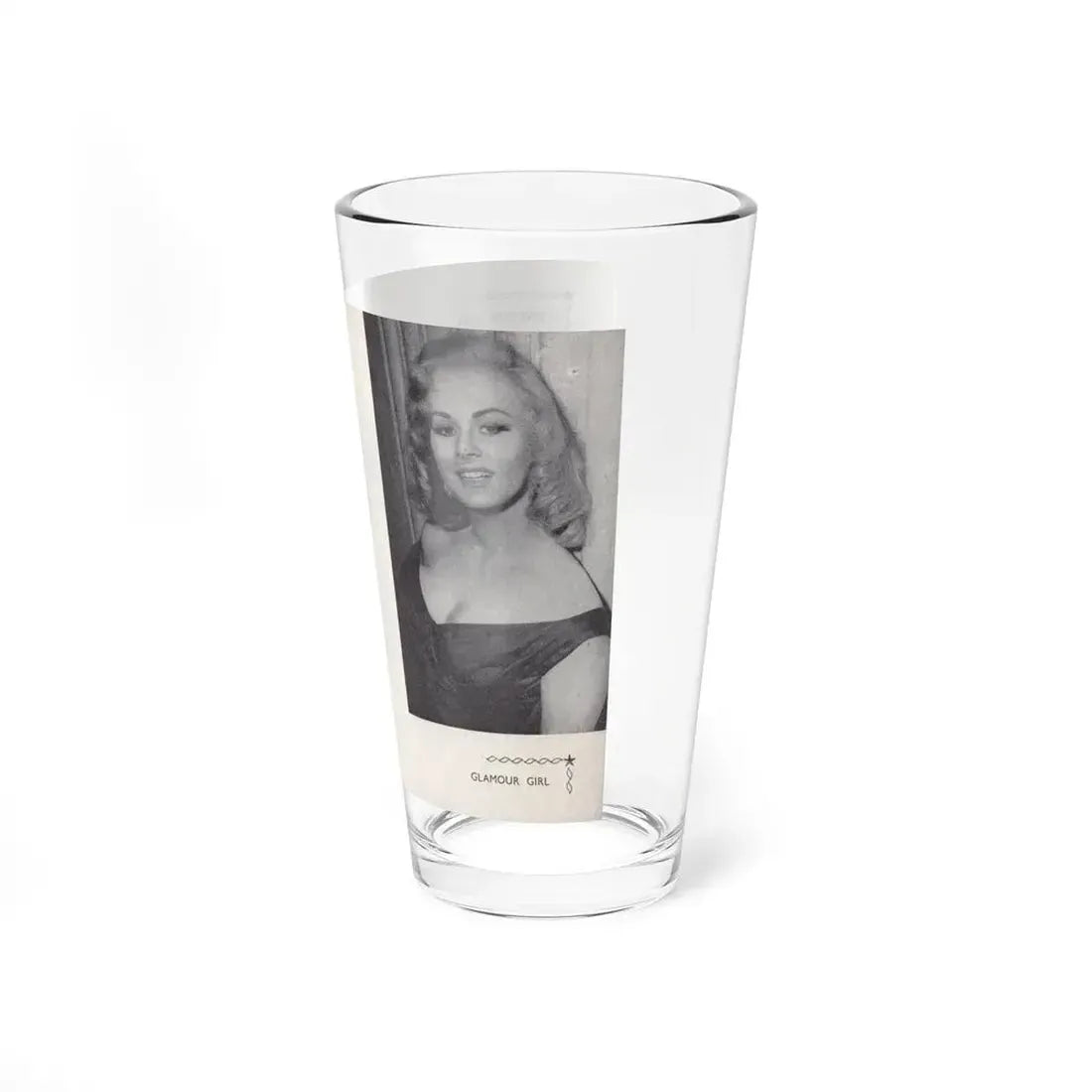 Norma Sykes #163 - 66 PHOTOGRAPHS OF Sabrina U.K. Pocket Mag. Pages 56 & 57 (Vintage Female Icon) Pint Glass 16oz - Go Mug Yourself