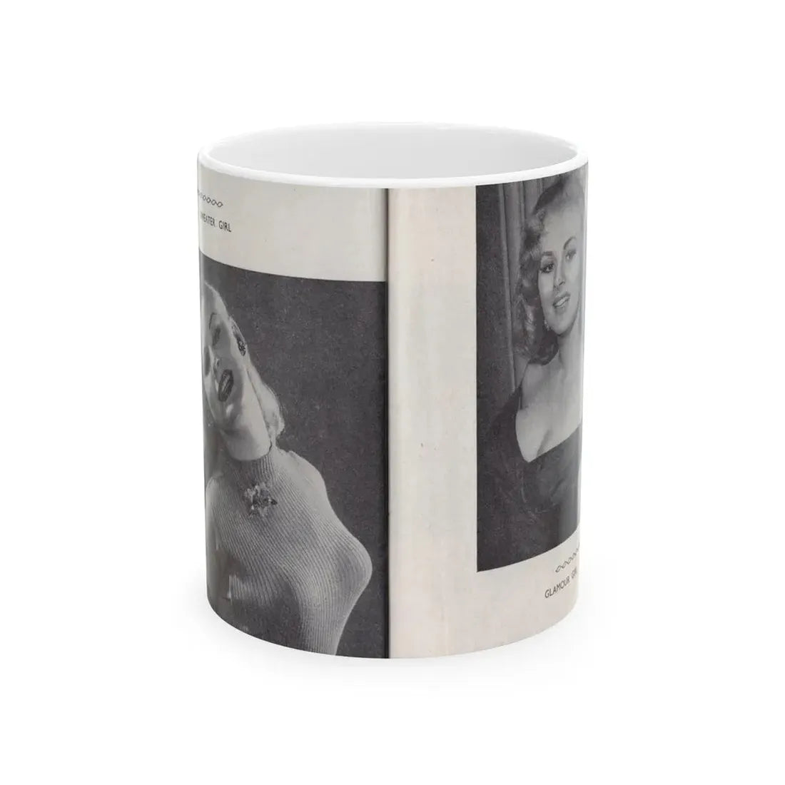 Norma Sykes #163 - 66 PHOTOGRAPHS OF Sabrina U.K. Pocket Mag. Pages 56 & 57 (Vintage Female Icon) White Coffee Mug 11oz - Go Mug Yourself
