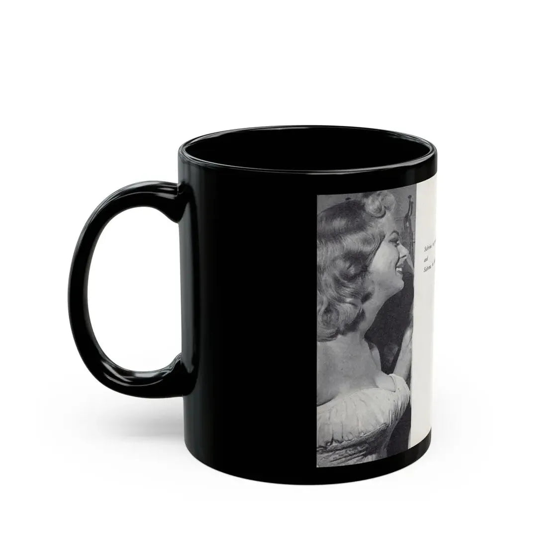 Norma Sykes #165 - 66 PHOTOGRAPHS OF Sabrina U.K. Pocket Mag. Pages 60 & 61 (Vintage Female Icon) Black Coffee Mug - Go Mug Yourself