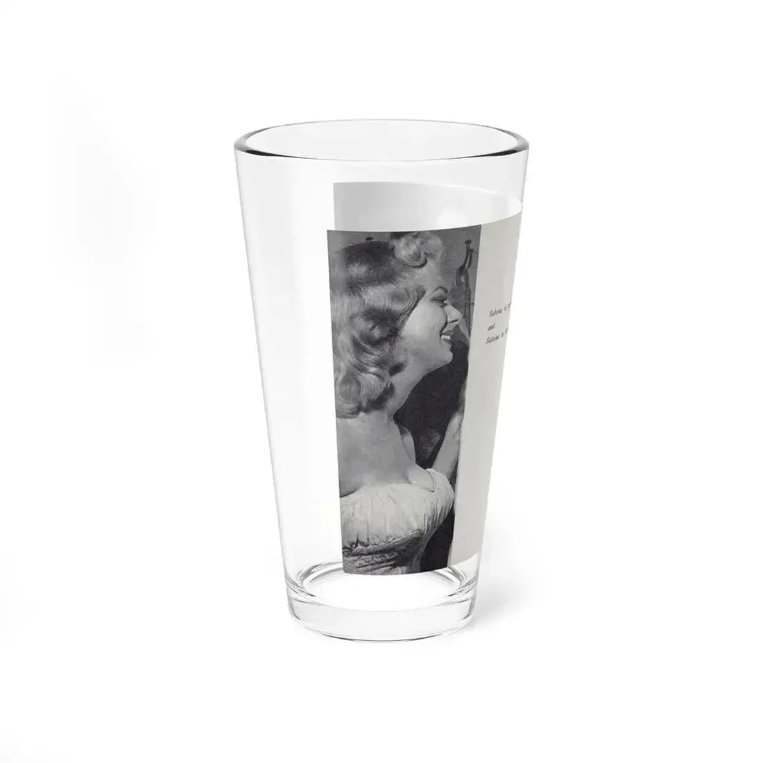 Norma Sykes #165 - 66 PHOTOGRAPHS OF Sabrina U.K. Pocket Mag. Pages 60 & 61 (Vintage Female Icon) Pint Glass 16oz - Go Mug Yourself