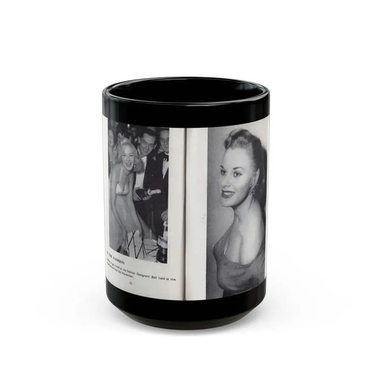 Norma Sykes #166 - 66 PHOTOGRAPHS OF Sabrina U.K. Pocket Mag. Pages 62 & 63 (Vintage Female Icon) Black Coffee Mug 15oz - Go Mug Yourself