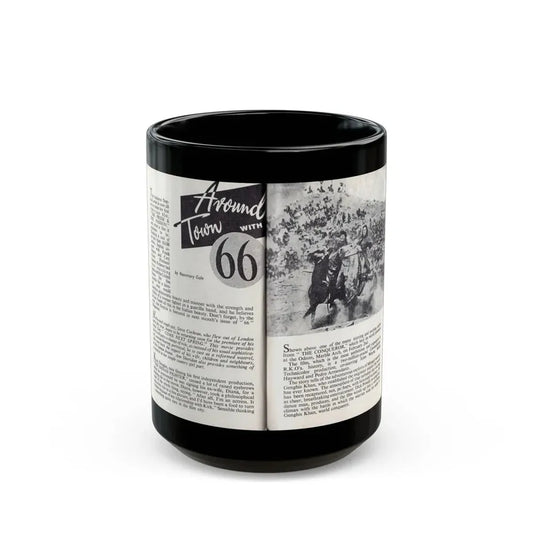 Norma Sykes #167 - 66 PHOTOGRAPHS OF Sabrina U.K. Pocket Mag. Pages 64 & 65 (Vintage Female Icon) Black Coffee Mug 15oz - Go Mug Yourself