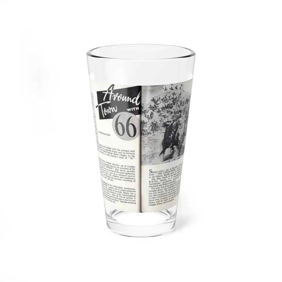 Norma Sykes #167 - 66 PHOTOGRAPHS OF Sabrina U.K. Pocket Mag. Pages 64 & 65 (Vintage Female Icon) Pint Glass 16oz 16oz - Go Mug Yourself