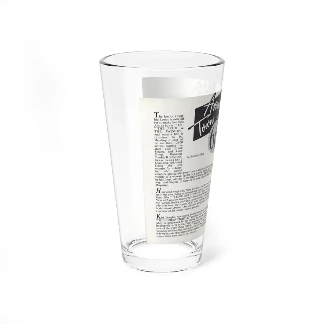 Norma Sykes #167 - 66 PHOTOGRAPHS OF Sabrina U.K. Pocket Mag. Pages 64 & 65 (Vintage Female Icon) Pint Glass 16oz - Go Mug Yourself
